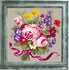 DIY Cross Stitch Kit "Bouquet of flowers" with Printed Tapestry Canvas