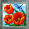 DIY Cross Stitch Kit "Red tulips" with Printed Tapestry Canvas