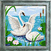 DIY Cross Stitch Kit "Swans" with Printed Tapestry Canvas