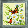 DIY Cross Stitch Kit "Butterflies on daisies" with Printed Tapestry Canvas