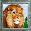 DIY Cross Stitch Kit "Lion" with Printed Tapestry Canvas