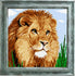 DIY Cross Stitch Kit "Lion" with Printed Tapestry Canvas