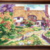 DIY Cross Stitch Kit "Country house" with Printed Tapestry Canvas, 15.7"x19.7" / 40х50 cm