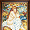 DIY Cross Stitch Kit "The Bather, P.A. Renoir" with Printed Tapestry Canvas, 15.7"x19.7" / 40х50 cm