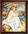 DIY Cross Stitch Kit "The Bather, P.A. Renoir" with Printed Tapestry Canvas, 15.7"x19.7" / 40х50 cm