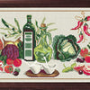 DIY Cross Stitch Kit "Italian still life" with Printed Tapestry Canvas