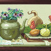 DIY Cross Stitch Kit "Still life with pumpkins" with Printed Tapestry Canvas