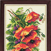 DIY Cross Stitch Kit "Poppies and blackberries" with Printed Tapestry Canvas