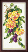 DIY Cross Stitch Kit "Roses and plums" with Printed Tapestry Canvas