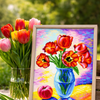 DIY Printed Tapestry Kit “ A vase with tulips” Needlepoint Kit