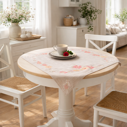 DIY Printed Tablecloth kit "Pink Flowers"