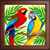 DIY Cross Stitch Kit "Parrots" with Printed Tapestry Canvas