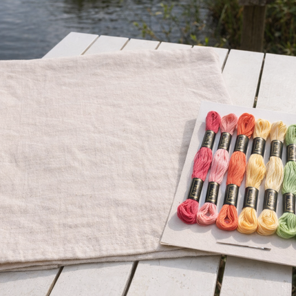DIY Printed Tablecloth kit "Pink Flowers"