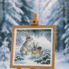 DIY Counted Cross Stitch Kit "Forest Couple"
