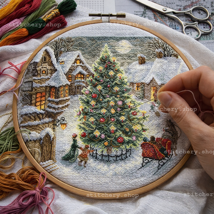 DIY Counted Cross Stitch Kit "Chrіstmas tree of wishes"