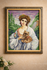 DIY Cross Stitch Kit with Printed canvas "Lady with a dog, F. Marten-Kavel"
