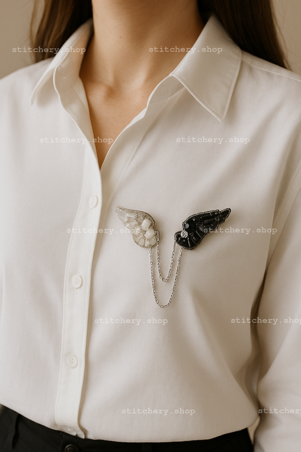 Beadwork kit for creating broоch 