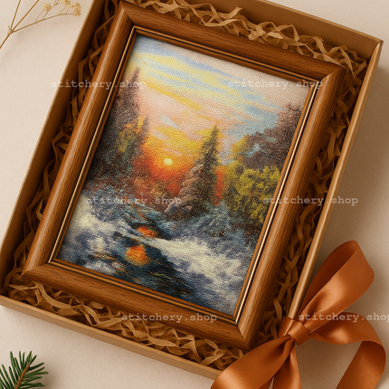 DIY Counted Cross Stitch Kit "Kiss of the winter sun"