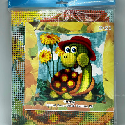 Cross Stitch Pillow Kit "Turtle"