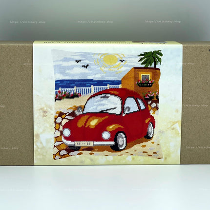 Needlepoint Pillow Kit "Promenade des Anglais"