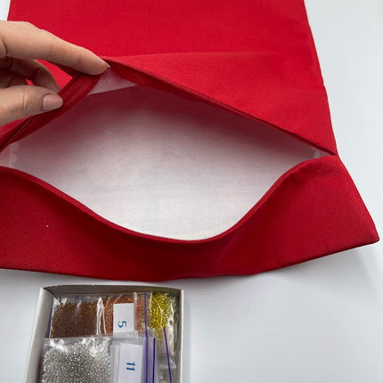 DIY Bead embroidery cushion cover kit "Christmas mood"
