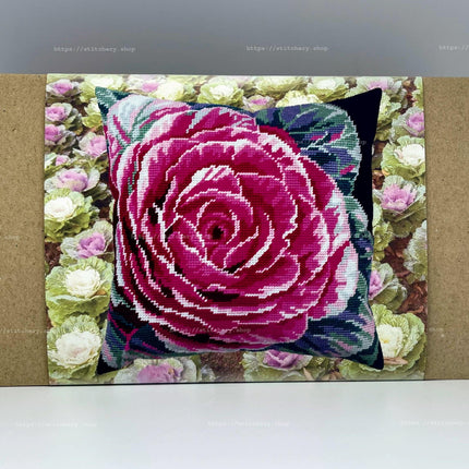 Needlepoint Pillow Kit "Ornamental Cabbage"