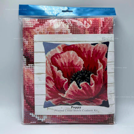 Cross Stitch Pillow Kit "Poppy"