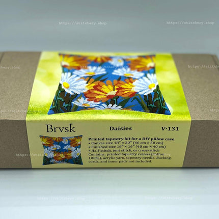 Needlepoint Pillow Kit "Daisies"