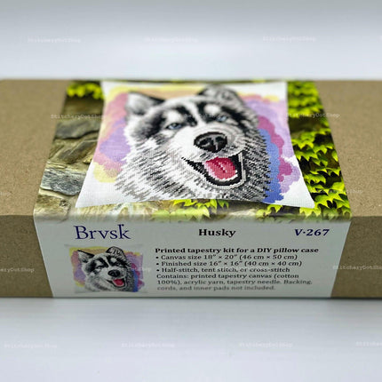 Needlepoint Pillow Kit "Husky"