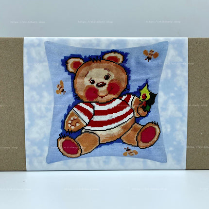 Needlepoint Pillow Kit "Teddy Bear"