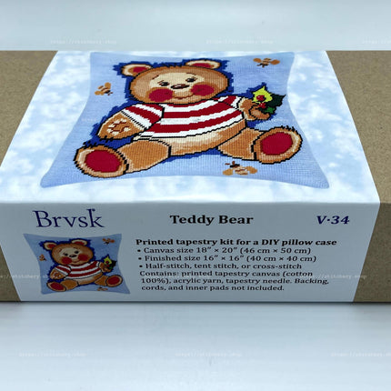 Needlepoint Pillow Kit "Teddy Bear"