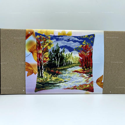 Needlepoint Pillow Kit "Rubies of Autumn"