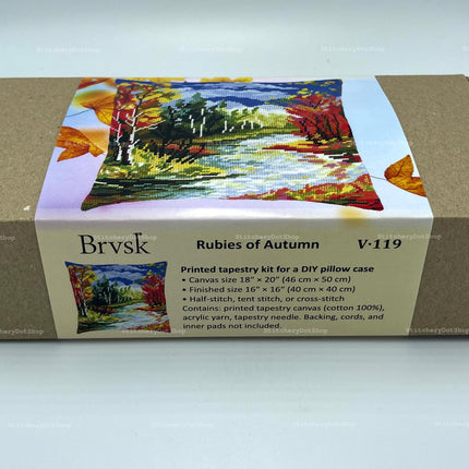 Needlepoint Pillow Kit "Rubies of Autumn"