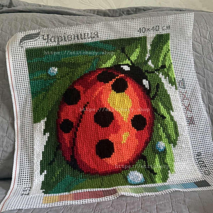 Cross Stitch Pillow Kit "Ladybug"