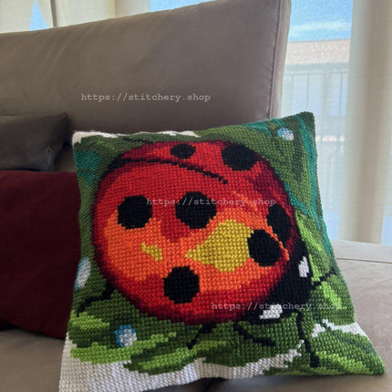 Cross Stitch Pillow Kit "Ladybug"