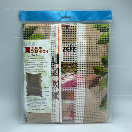 Cross Stitch Pillow Kit "Dog Rose"