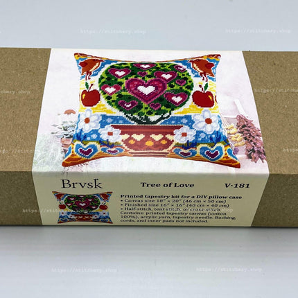 Needlepoint Pillow Kit "Tree of Love"