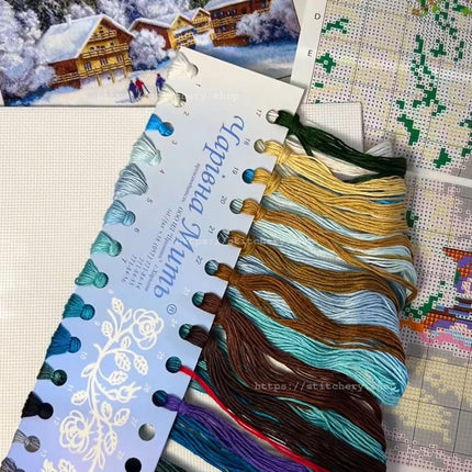 DIY Counted Cross Stitch Kit "Holidays in the Alps"