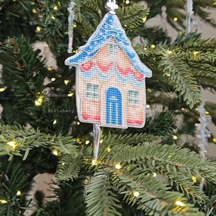 DIY Cross stitch kit "Christmas tree toy - House by the Sea"