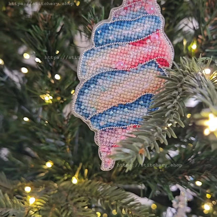 DIY Cross stitch kit "Christmas tree toy - Ocean Shell"