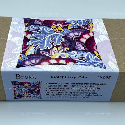 Needlepoint Pillow Kit "Violet Fairy Tale"