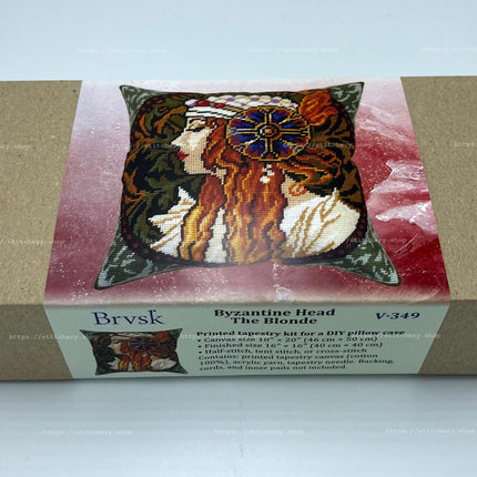 Needlepoint Pillow Kit "Byzantine Head. The Blonde"