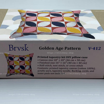 Needlepoint Pillow Kit "Golden Age Pattern"