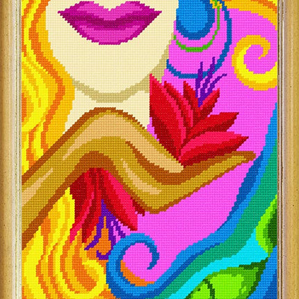 Needlepoint Canvas "Summer" 9.5x12.6" / 24x32 cm