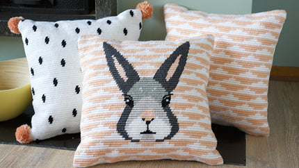 DIY  PN-0158278 Vervaco Angled Clamping Stitch Kit Cushion "Yvonne"