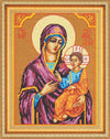DIY Cross Stitch Kit with Printed canvas "Mother of God"