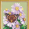 DIY Cross Stitch Kit with Printed canvas "Butterfly on Echinacea flowers"