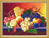 DIY Cross Stitch Kit with Printed canvas "Still life Fruits"