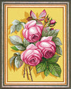 DIY Cross Stitch Kit with Printed canvas "Roses"