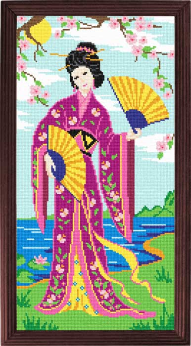 DIY Cross Stitch Kit "Dance" with Printed Tapestry Canvas